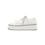 Dual Lace Platform Knit Sneakers – Chunky 5.5cm Street Style Flatform Shoes