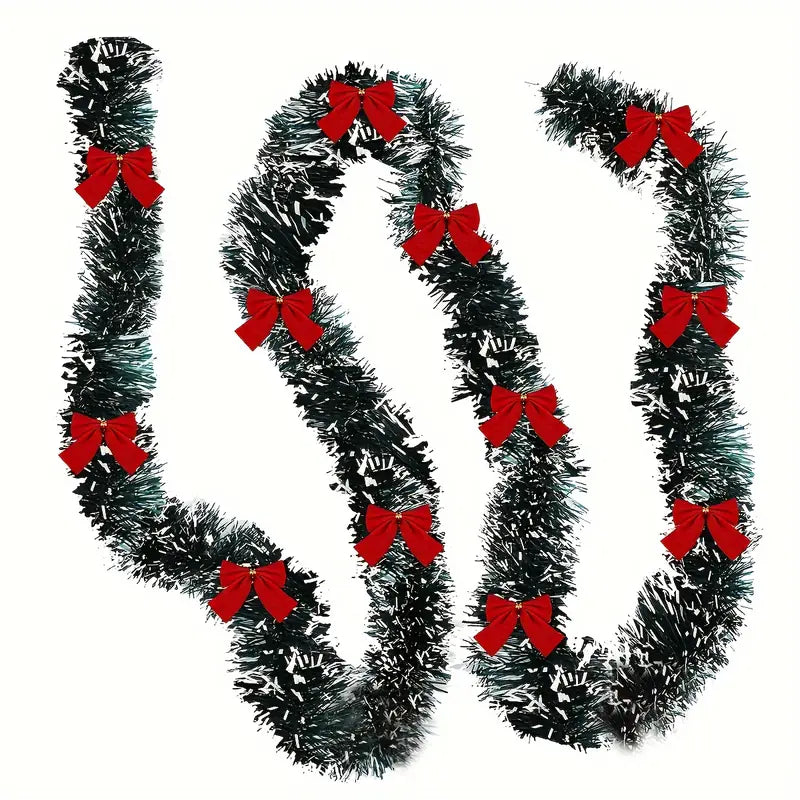 Sparkling Christmas Tinsel Garland – 179.83 cm | Festive Metallic Twist Decoration